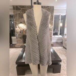 100% Rex rabbit fur vest